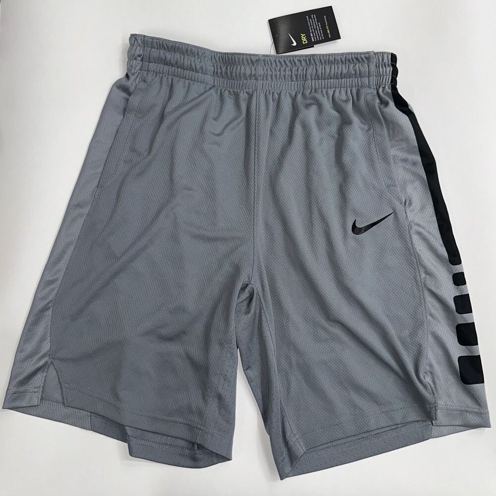 Nike Elite Stripe Dri-FIT Basketball Shorts Cool Grey Mens Large POCKETS AT3393